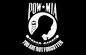 POW MIA image on dark background with You are not forgotten written underneath